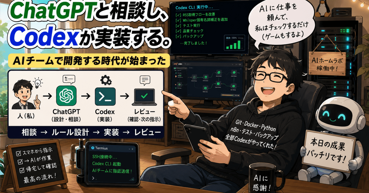 ChatGPTと相談し、Codexが実装する。AIチームで開発する時代が始まった