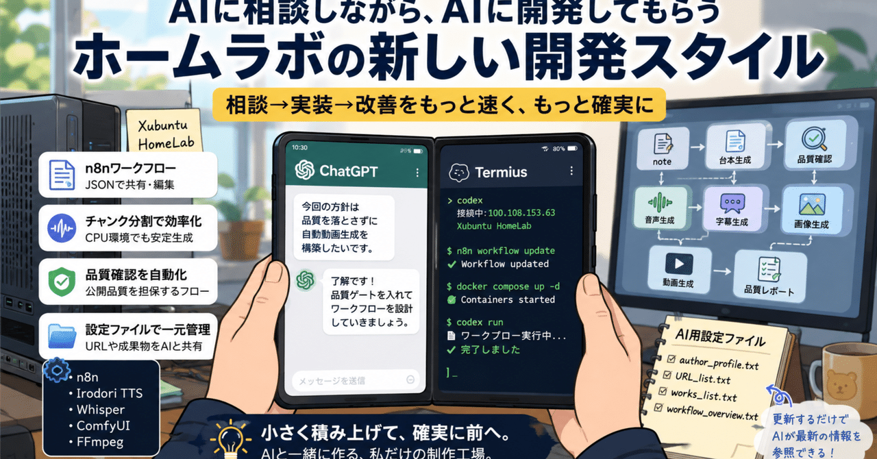 AIにコードを書いてもらうだけじゃない。ホームラボの開発スタイルが少し変わってきた