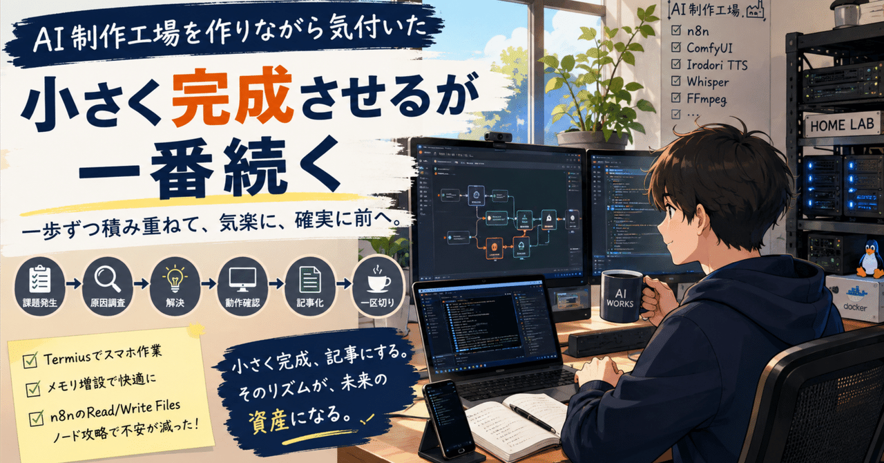 AIホームラボを作りながら気付いた。「小さく完成させる」が続けられる形だった