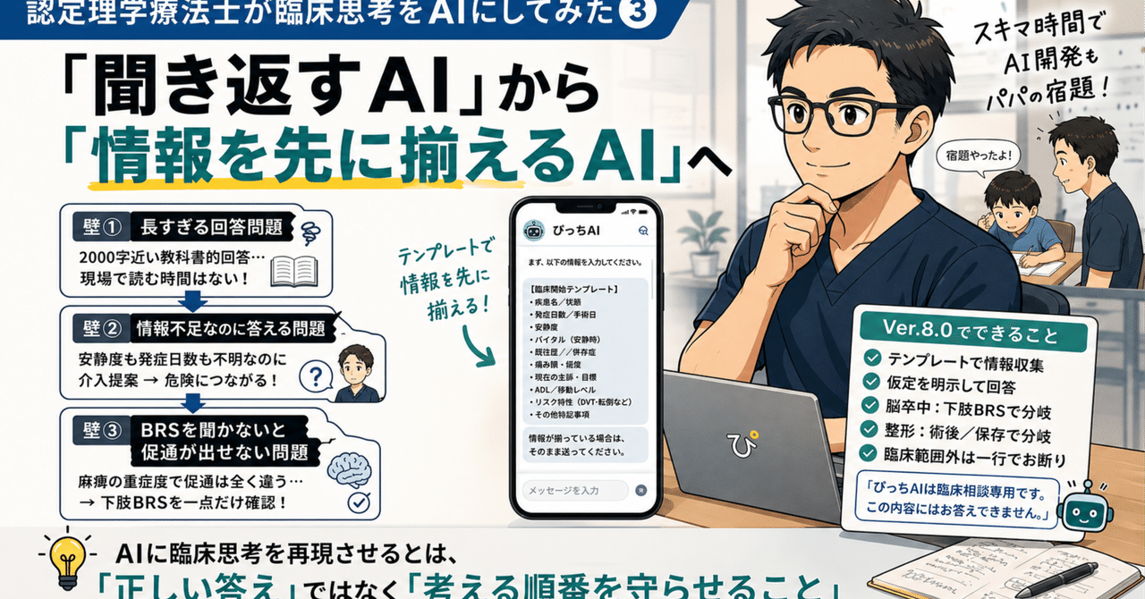 認定理学療法士が臨床思考をAIにしてみた③｜試験運用版、公開！