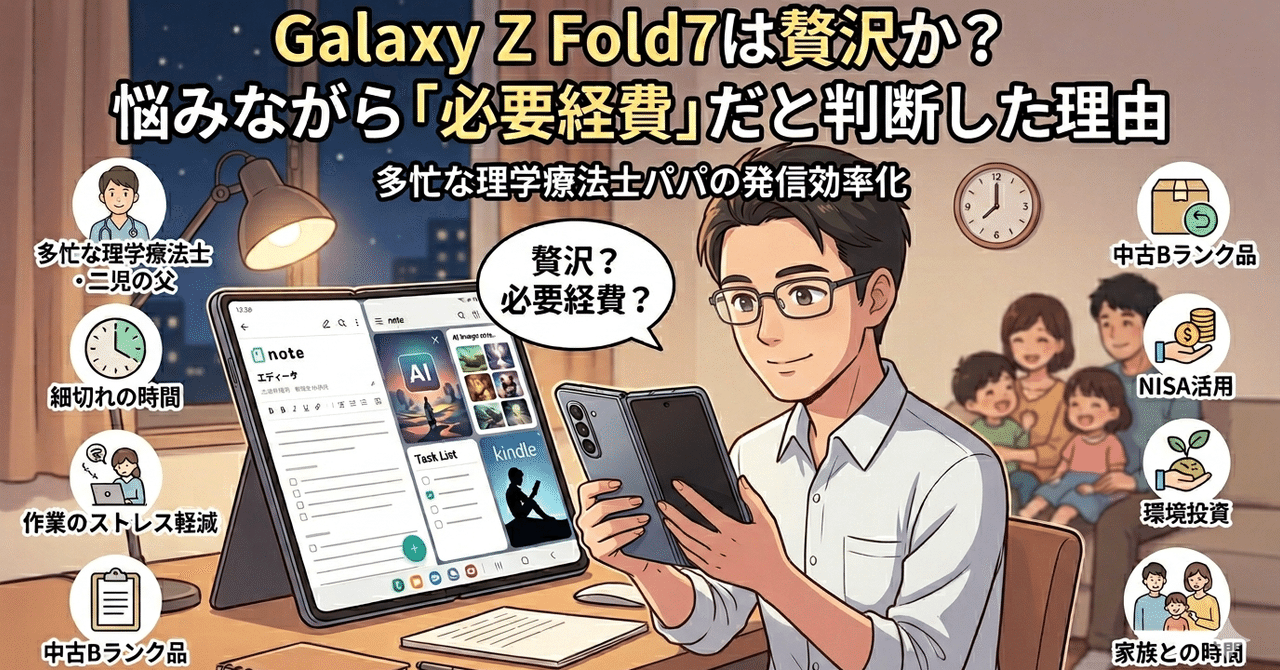 【生活発信】Galaxy Z Fold7は贅沢か？悩みながら「必要経費」だと判断した理由
