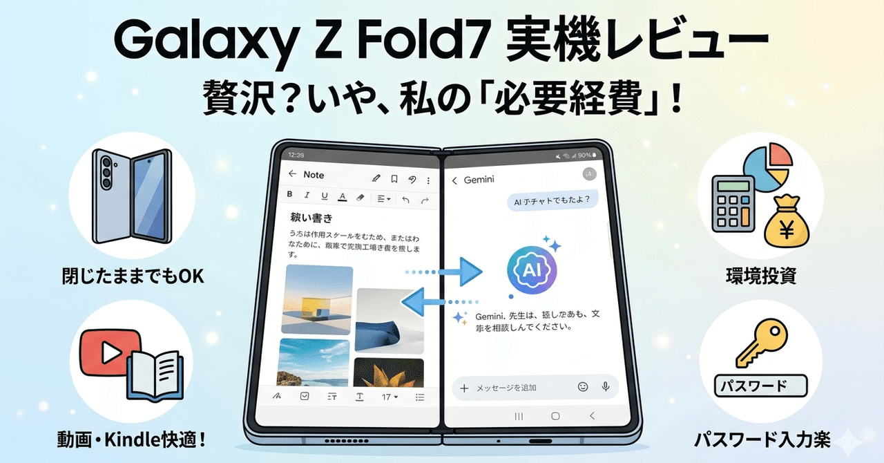 【生活発信】Galaxy Z Fold7を使って分かったこと――「必要経費」と判断した、実機レビュー