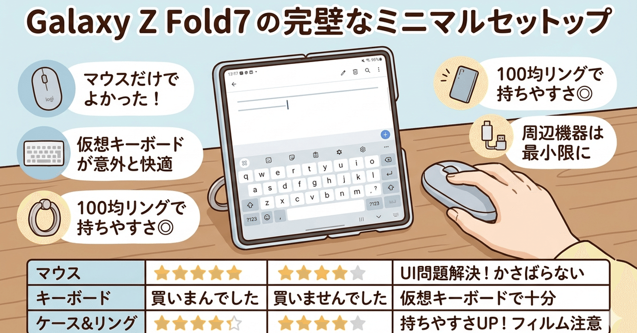 【生活発信】Z Fold7、結局マウスだけでよかった――周辺機器の「正解」を探した話