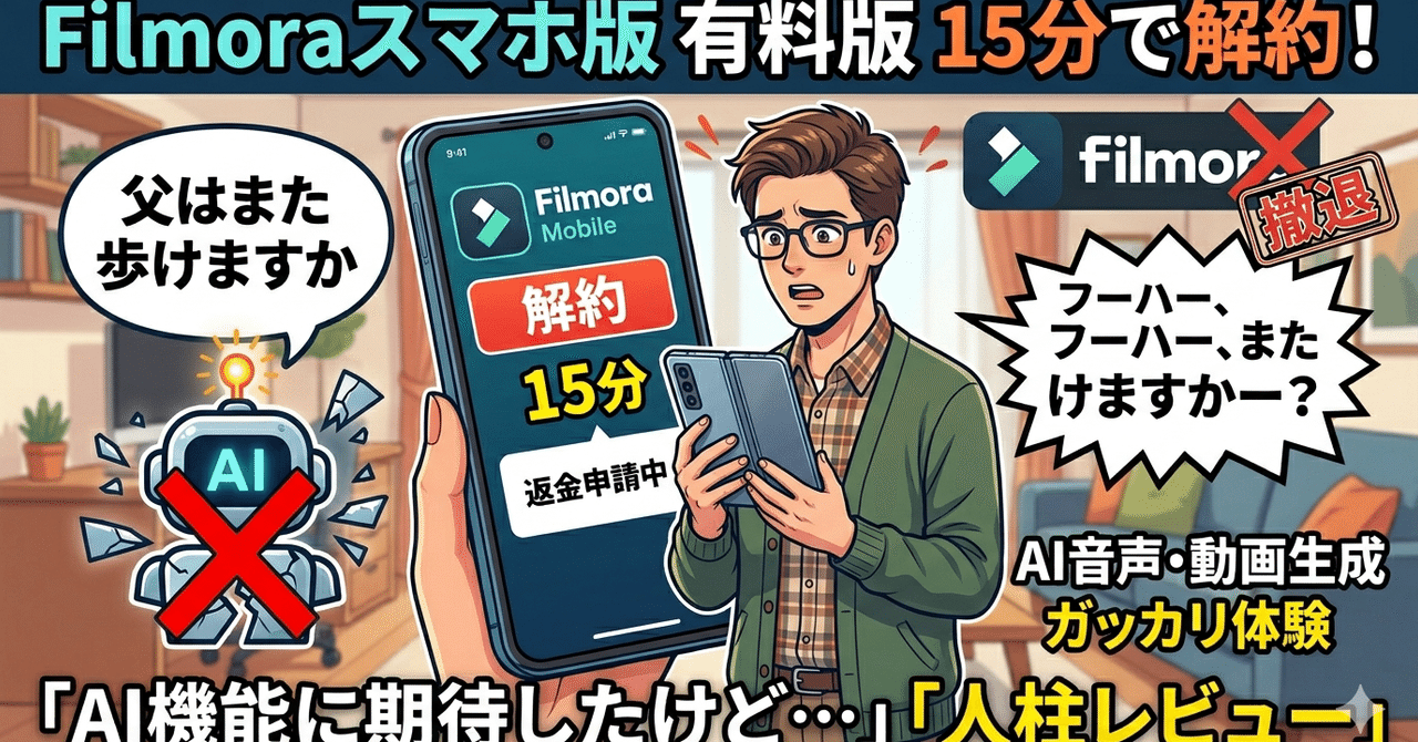 【生活発信】Filmora有料版を試してみましたが、15分で解約を決めました