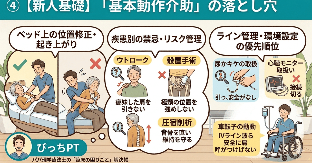 ④【新人基礎】「基本動作介助」の落とし穴