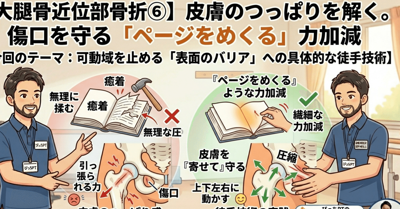 ⑥【大腿骨】筋以外の制限因子を考えてますか？傷口と皮膚へのアプローチ