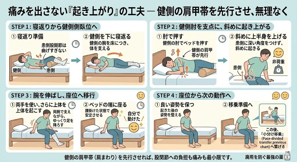 ②【大腿骨】いきなり痛いリハビリしてない?患部を触る前にやるべきこと 本文図2