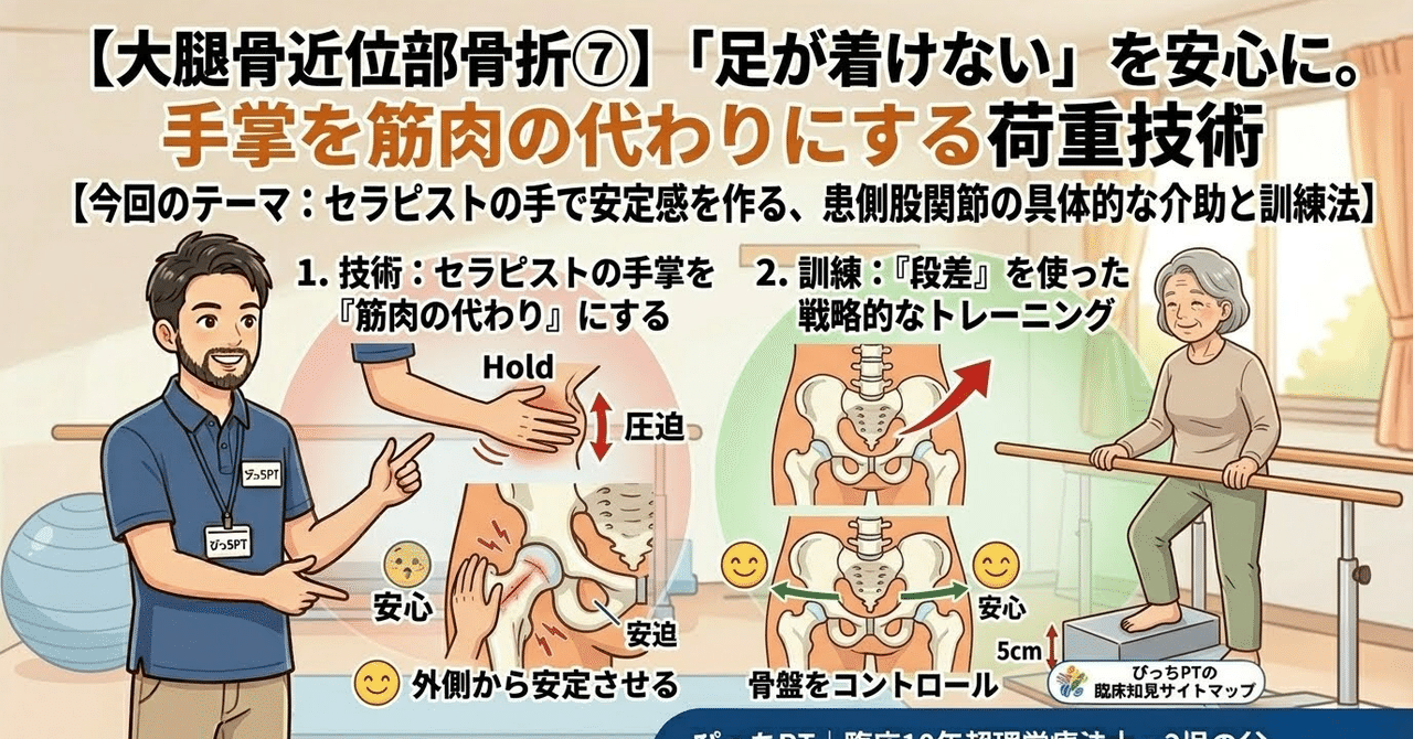 ⑦【大腿骨】ベッドでの中殿筋exはほぼ意味ナシ！荷重下での骨盤‐股関節の安定を考えよう