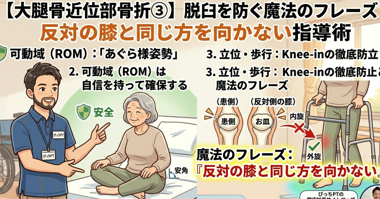 ③【大腿骨】人工骨頭の脱臼指導、指導だけで終わってない？他にも見落とすと危ないポイントが