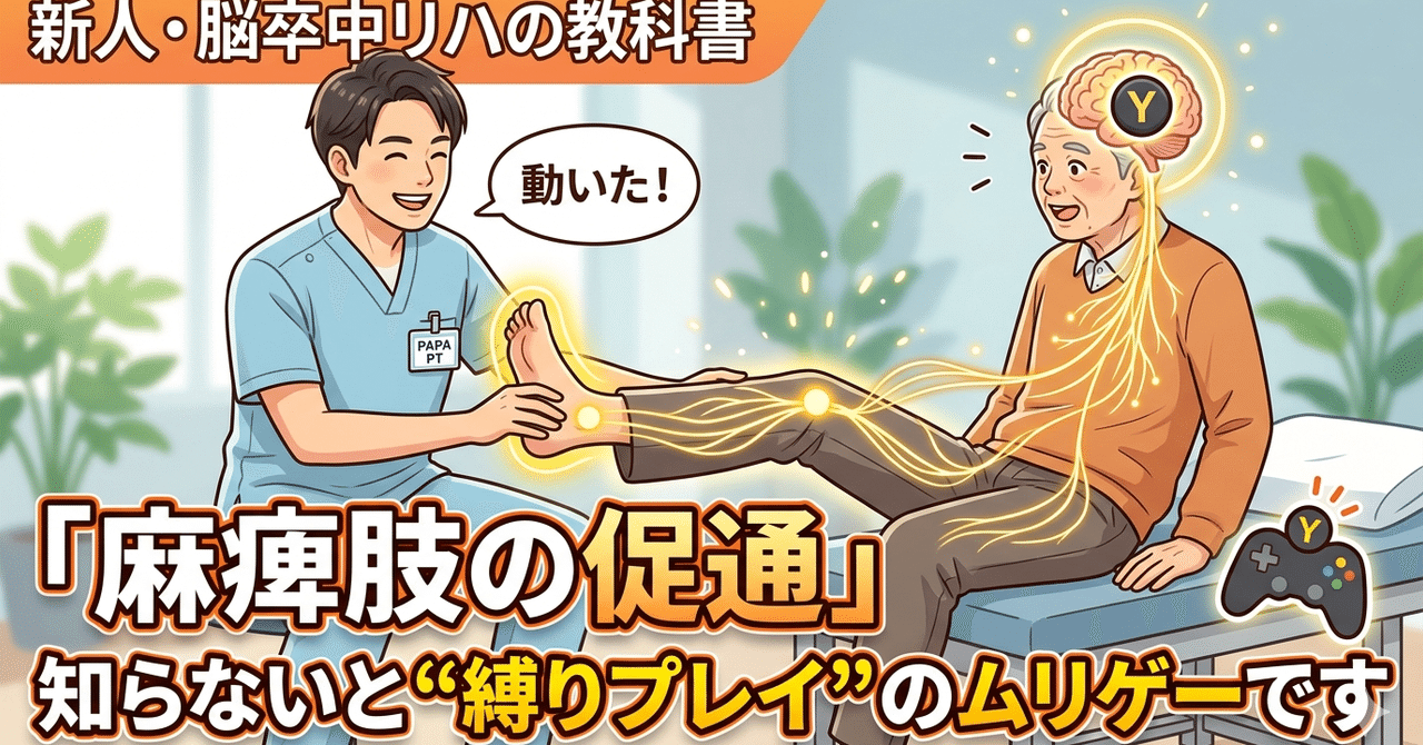①【新人:脳卒中】「麻痺肢の促通」を知らずに臨床に出るのは“縛りプレイ”のムリゲーです