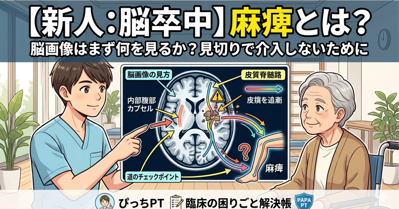 ②【新人:脳卒中】脳画像で麻痺だけは確認必須！見切りで介入しないために