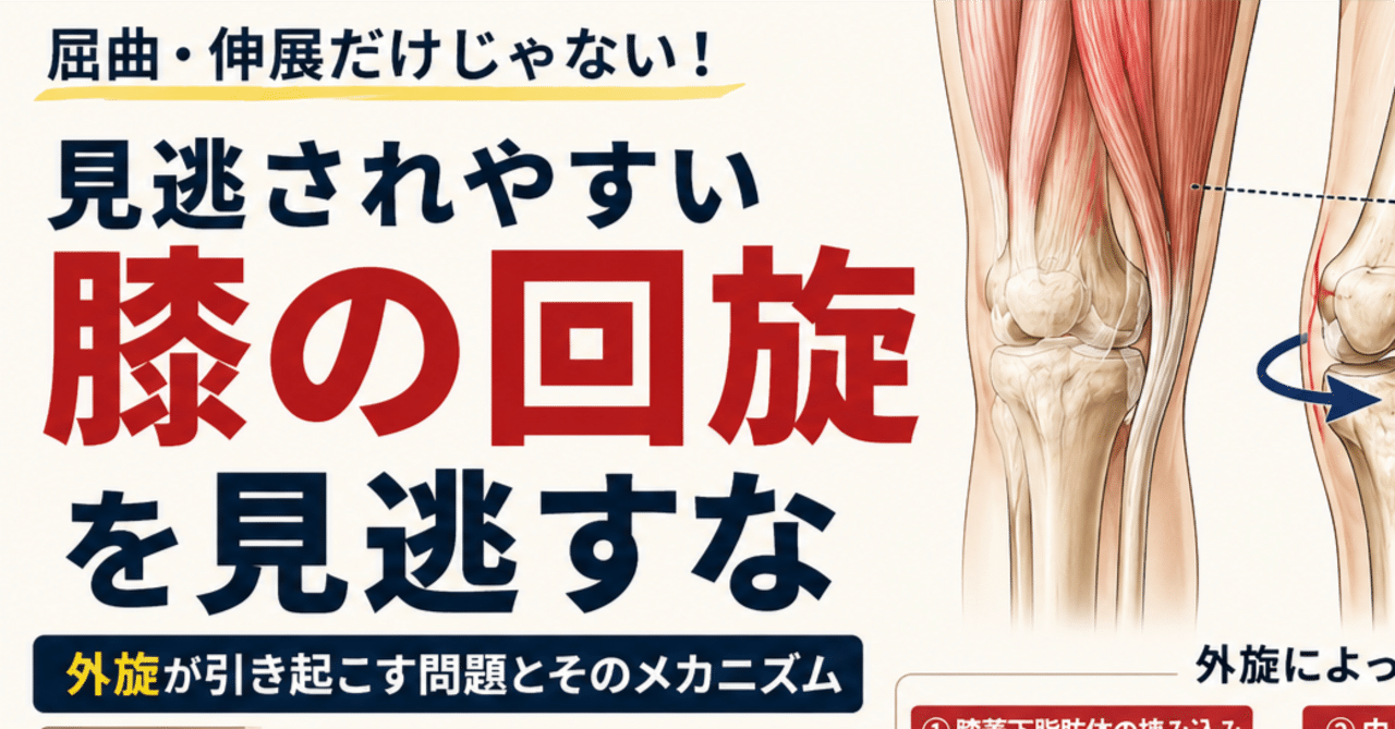 膝関節の外旋を考える