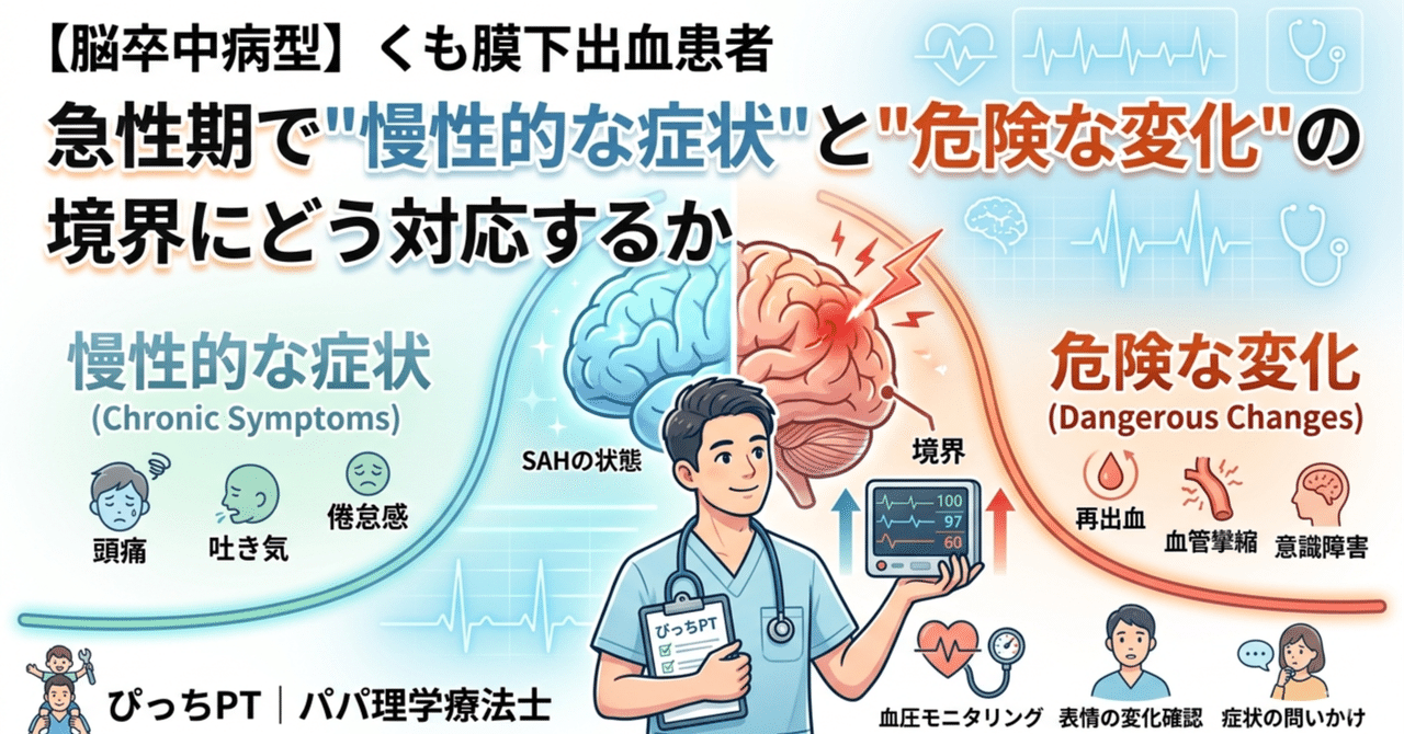 くも膜下出血急性期の症状変化とリスク管理