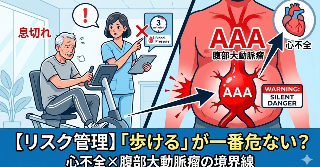 ⑥【リスク管理】必見！致死性あり:腹部大動脈瘤（AAA）リハ