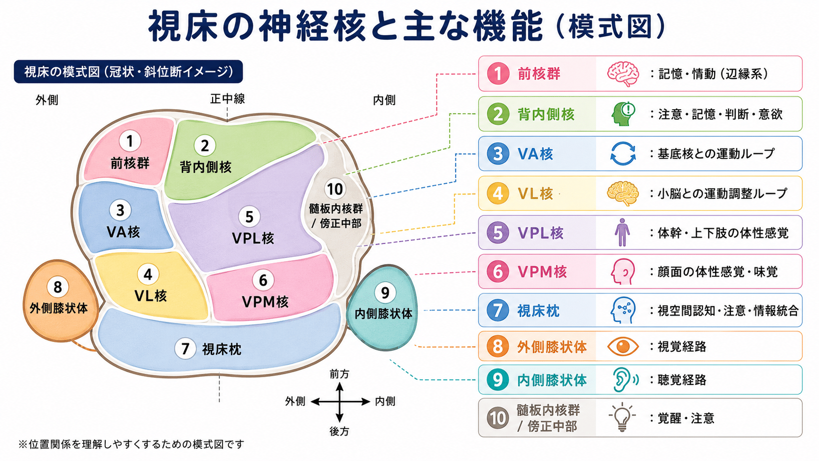 視床病変を考えるための図1
